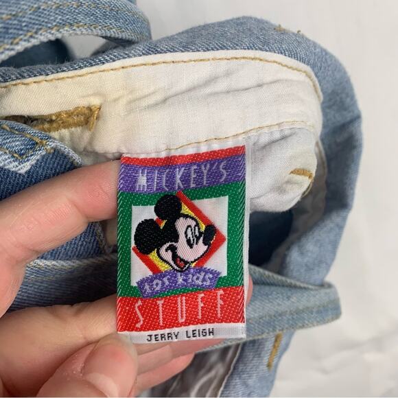 Vintage Disney kids size 14 denim overalls mickeys stuff embroidered Minnie duck - Picture 4 of 10